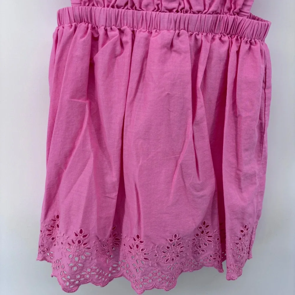 GAP Girls Pink Sleeveless Dress Cutout Eyelet Hem Summer Party‎ Casual